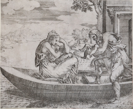 Aerisio abbandona Danae e Perseo nel Mar Egeo