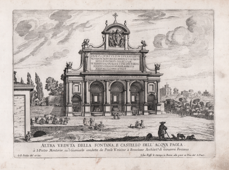 Altra veduta della Fontana, e del Castello dell'Acqua Paola…