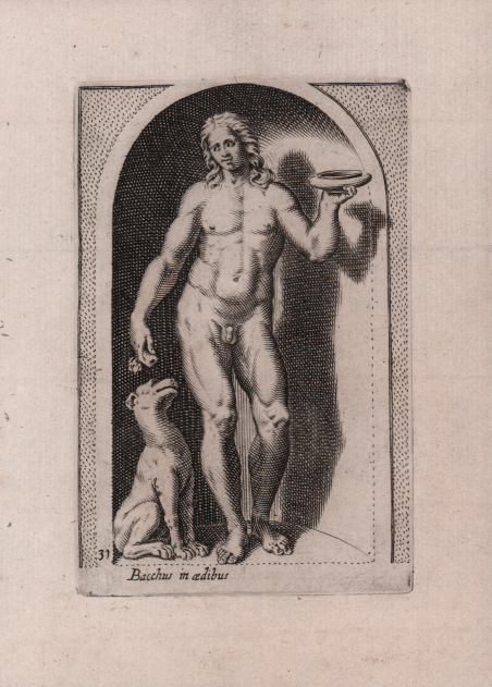 Bacchus in aedibus [Dioniso con cane]
