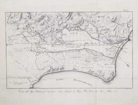 Carta dell'Agro Pontino già bonificato dalla Santità di Papa Pio …