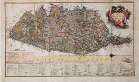Carta dell'Isola di Corsica