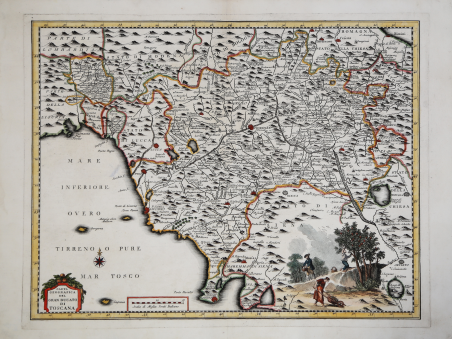 Carta Geografica del Gran Ducato di Toscana