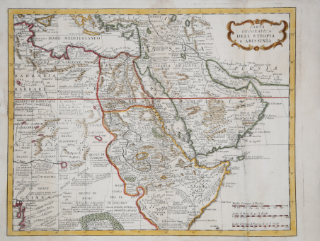 Carta Geografica dell'Etiopia o Abissinia