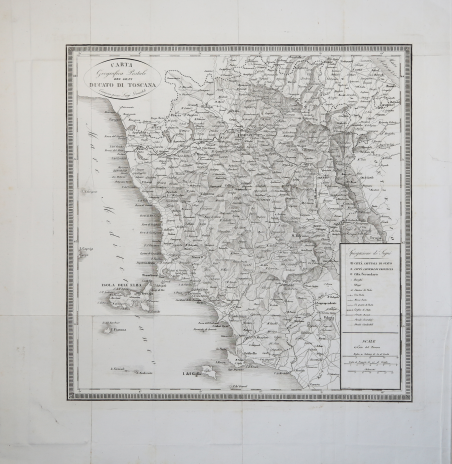 Carta Geografica Postale del Gran Ducato di Toscana