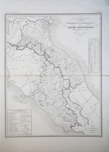 Carta Orografica e Idrografica dello Stato Pontificio