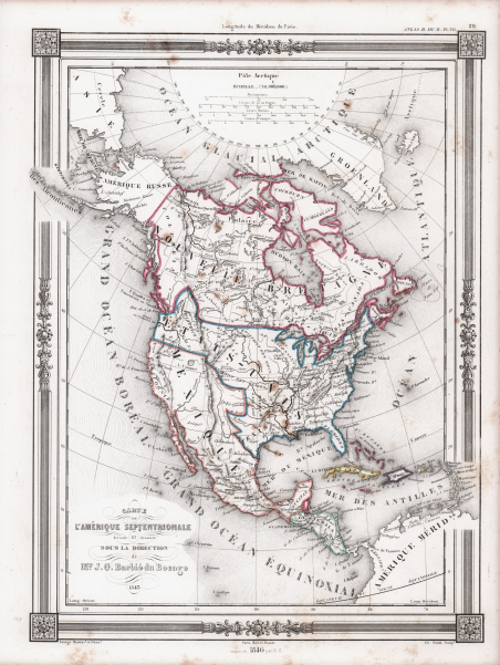 Carte de l'Amérique Septentrionale