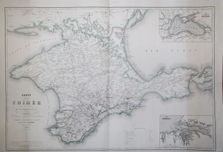 Carte de la CrimÃ©e pour suivre les operations de la …