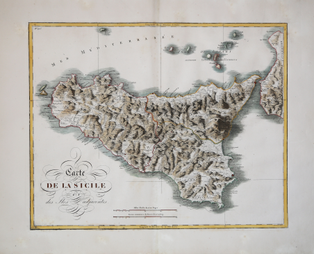 Carte de la Sicile et des Iles adjacentes