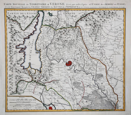 Carte nouvelle du territoire de Verone…à l'usage des Armées en …