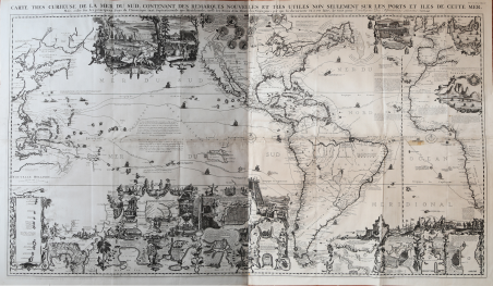 Carte Tres Curieuse de la Mer du Sud, Contenant des …