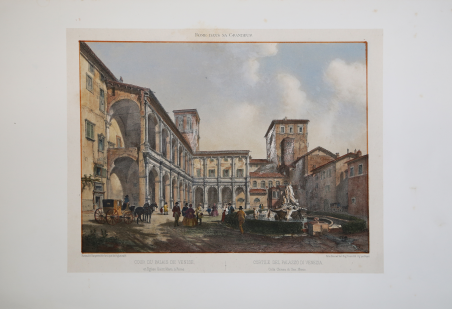 Cour du Palais de Venise, et Eglise Sant Marc. / …