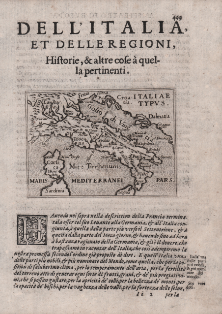 Dell'Italia et Delle Regioni, Historie, & altre cose à quella …