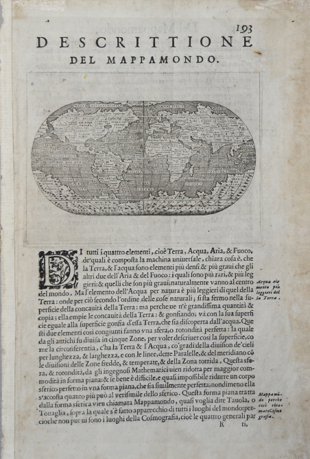 Descritione del Mappamondo