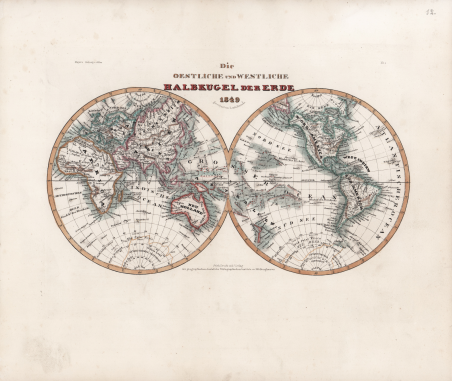 Die Oestliche und Westliche Halbkugel der Erde