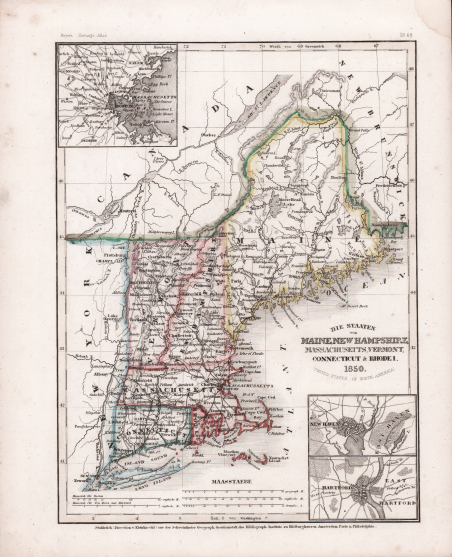 Die Staaten von Maine, New Hampshire, Massachussets, Vermont, Connecticut & …
