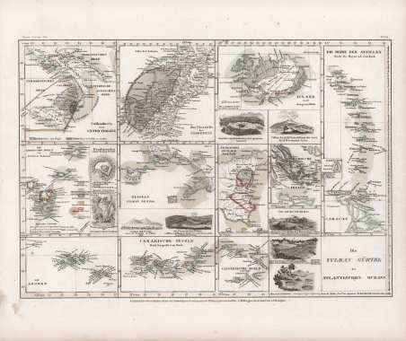 Die Vulkan Gurtel des Atlantischen Ocean