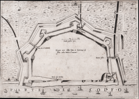 Disegno Vero della Citta et fortezza di Fano nella Marca …