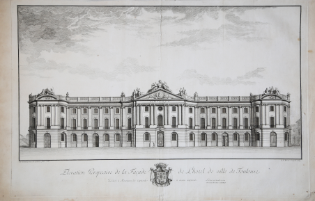 Elevation Perspective de la FaÃ§ade de L'hotel de ville Toulouse