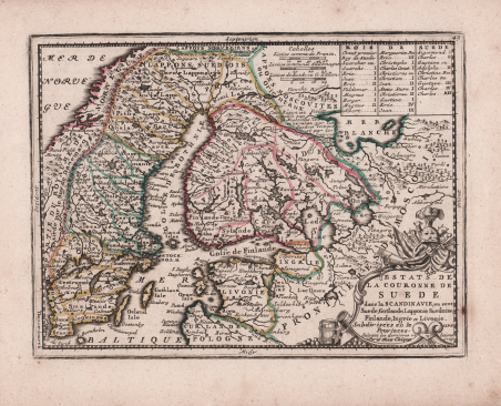 Estats e la Couronne de Suede dans la Scandinavie.