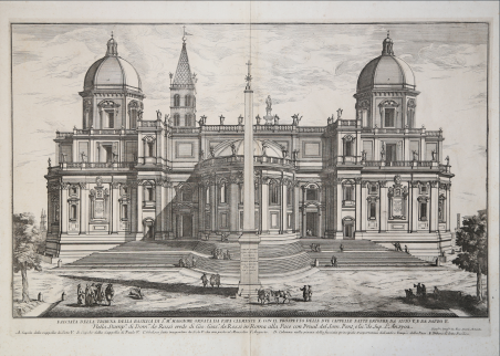 Facciata della tribuna della basilica si S.ta M.a Maggiore…con il …