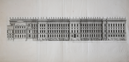 Fassade du Louvre du CostÃ© de l'eau, du desseing du …