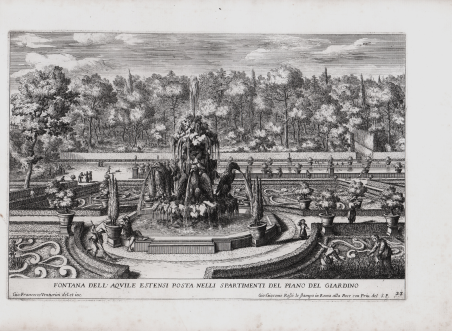 Fontana dell'Aquile Estensi posta nelli spartimenti del piano del Giardino