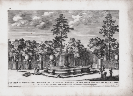 Fontana di Narciso nel Giardino del Sig. Principe Borghese fuori …