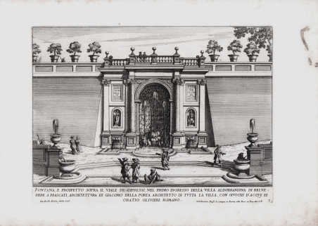 Fontana, e Prospetto sopra il Viale de Cipressi, nel primo …