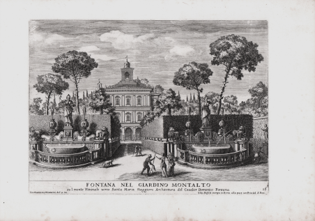 Fontana nel Giardino Montalto sul monte Viminale verso Santa Maria …