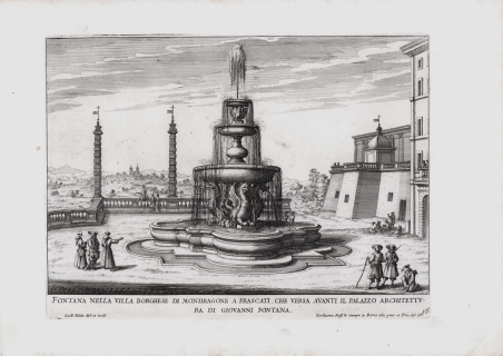 Fontana nella Villa Borghese di Mondragone a Frascati.