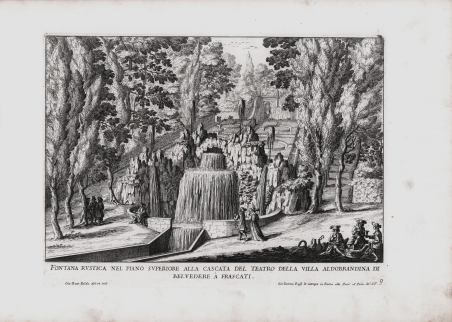 Fontana rustica nel piano superiore alla cascata del Teatro della …