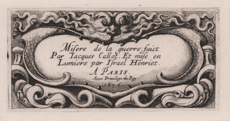 Frontespizio delle Miserie della guerra