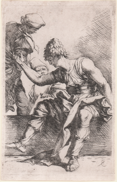 Giovane seduto su un muretto