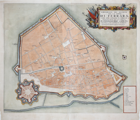 Ichnografia del Recinto del la città di Ferrara con le …