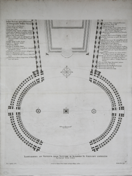 Ichnographia Seu Vestigium Areae Vaticanae ab Alexandro VII Porticibus Exornatae