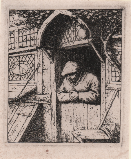 Il contadino affacciato alla porta