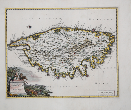 Insula Corsica Novissima et accuratissime adumbrata atque delineata