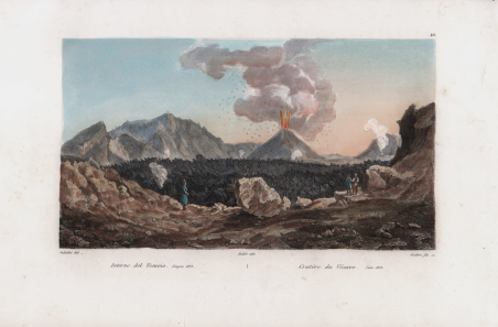 Interno del Vesuvio. Giugno 1833. / Cratère du Vésuve. Jun …