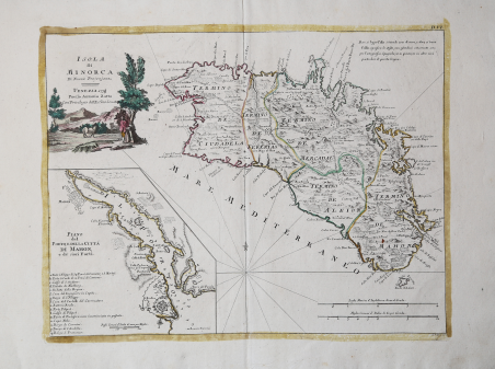 Isola di Minorca - Piano del porto e della città …