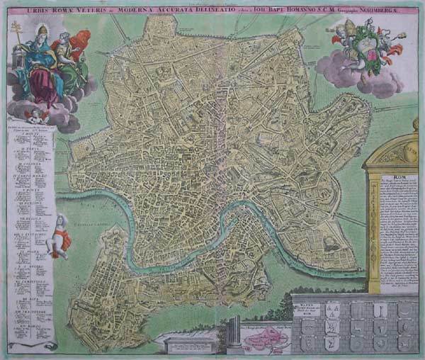 Urbis Romae Veteris ac Modernae accurata delineatio…