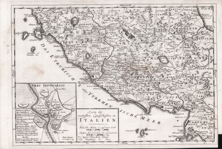 Karte der mittelsen Landschaften in Italien