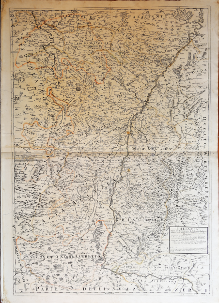 L'Alsazia divisa nel Langrauiato dell'Alta e della Bassa Alsazia, nella …