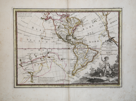 L'America secondo le ultime osservazioni divisa ne' suoi stati principali
