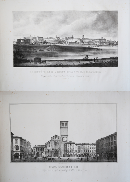 La Città di Lodi veduta dalla Valle dell'Adda / Piazza …