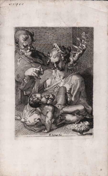 La Sacra Famiglia con la rosa e il piatto di …