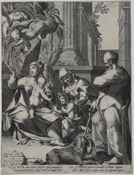 La Sacra Famiglia con S. Elisabetta e S. Giovannino