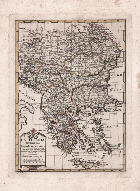 La Turchia Europea divisa nelle sue provincie relativamente allo stato …