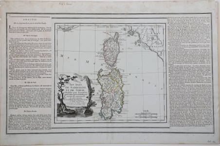 Les Isles de Sardaigne et de Corse,DivisÃ¨es par Provinces tant …