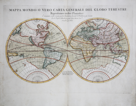 Mappa Mondo o vero Carta Generale del Globo Terrestre