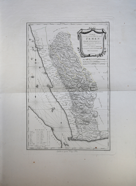 Karte von dem grossten Theil des Lands Jemen.